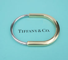 Tiffany Lock Wide Diamond Hinged Bangle 1.2ct 18k Yellow Gold Bracelet 7" BG1026