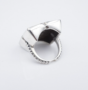 Stephen Dweck Clover Black Mother of Pearl Ring Sterling Silver Size 7.5 RS3545