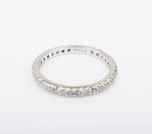 Classic 18k White Gold Natural Diamond Eternity Band Ring Size 6 RG4003