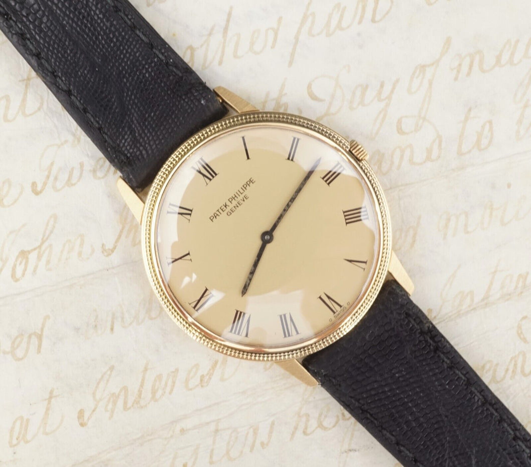 18k Yellow Gold Patek Philippe Calatrava Watch Automatic 35mm 3590 Papers W773