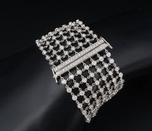 Diamond Mesh Statement Bracelet 6 carat 18k White Gold 6.5" BG758
