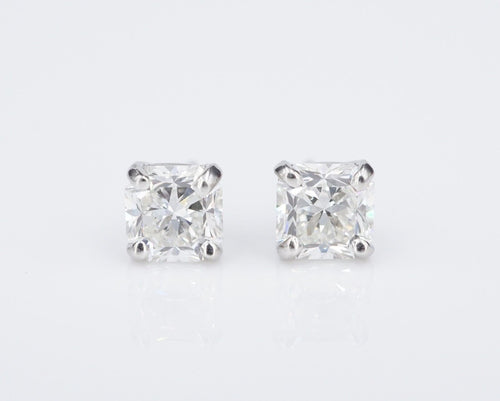 Tiffany Platinum Lucida Diamond Stud Earrings 2.19 carat VVS with Box EG2405