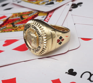 2006 Poker Championship Ring Sz-10.75 14k Gold WSOP Grand Tunica Lucky RG4386