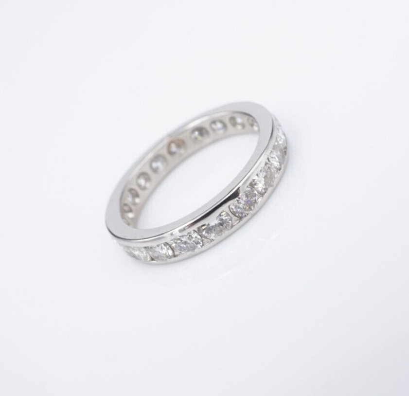Platinum Diamond Eternity Band Ring Anniversary 1.5 ct Size 5 RG4307