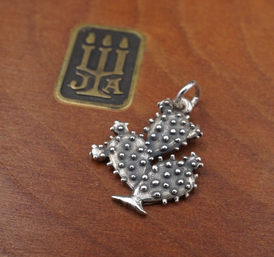 James Avery Prickly Pear Cactus Sterling Silver Charm Rare Retired CHS1868