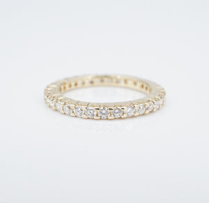 14k Yellow Gold 1ct Natural Diamond Eternity Band Ring Size 6 Anniversary RG4392