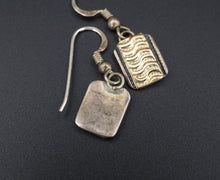 Hopi Dangle Earrings Sterling Silver 14k Gold Overlay 1.25" Coochwytewa ES2364