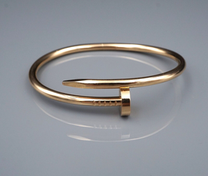 Cartier 18k Pink Gold Nail Bracelet Size 17 Juste un Clou New Style Auth BG940