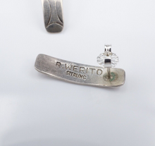 Navajo Sterling Silver Earrings Hand Stamped Rick Werito 1" ES2559