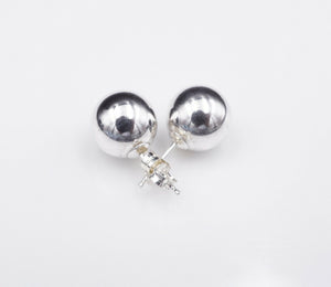 Classic Sterling Silver 10mm Ball Stud Earrings Free Shipping HardWear ES1719