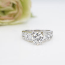 14k Diamond Engagement Ring White Gold 2 ctw Size 6.75 CO1231