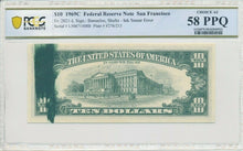 Rare 1969C Federal Reserve Note $10 Ink Smear Error Choice 58 PPQ CO626F