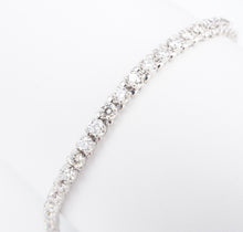 14k White Gold 5.3 carat Natural In-Line Diamond Tennis Bracelet 6.75" BG942