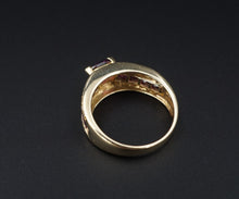 14k Yellow Gold Deep Purple Garnet Stacker Band Ring Size 8 RG3922