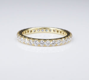 JE Caldwell 18k Gold 1ct Diamond Eternity Band Ring Size 6.75 RG3495